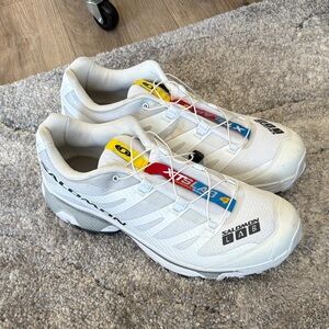 Salomon White and Multicolor Men's Athletic Shoes